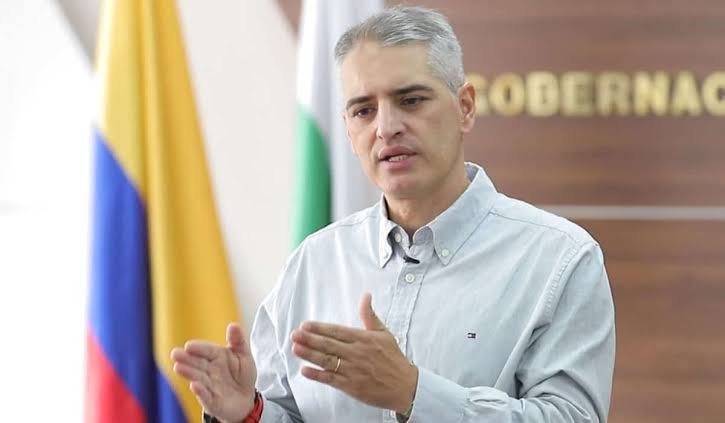 Andrés Julián Rendón durante una intervención en la Gobernación de Antioquia. Referencia a Valorización en Antioquia.