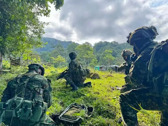 Imagen institucional que acompaña el reporte del operativo contra el Clan del Golfo en Jericó. Referencia a balance de seguridad.